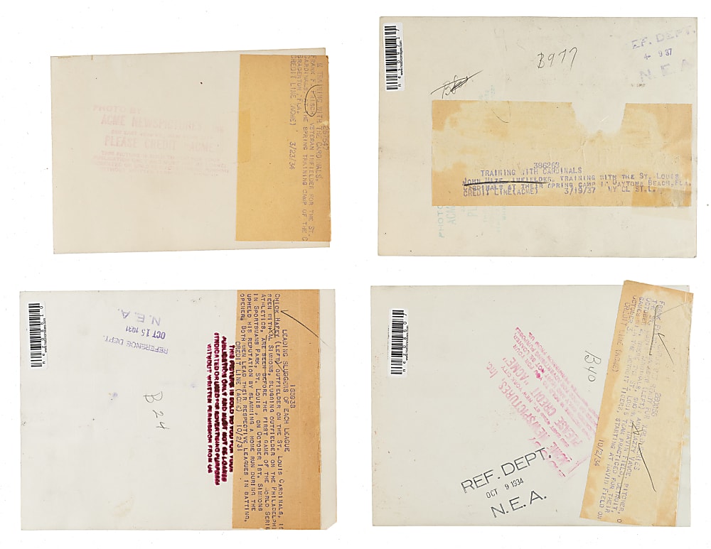 1920s and 1930s St. Louis Cardinals Vintage Photograph Collection (38) Including Frisch, Bottomley, Hafey, Mize, and Grimes