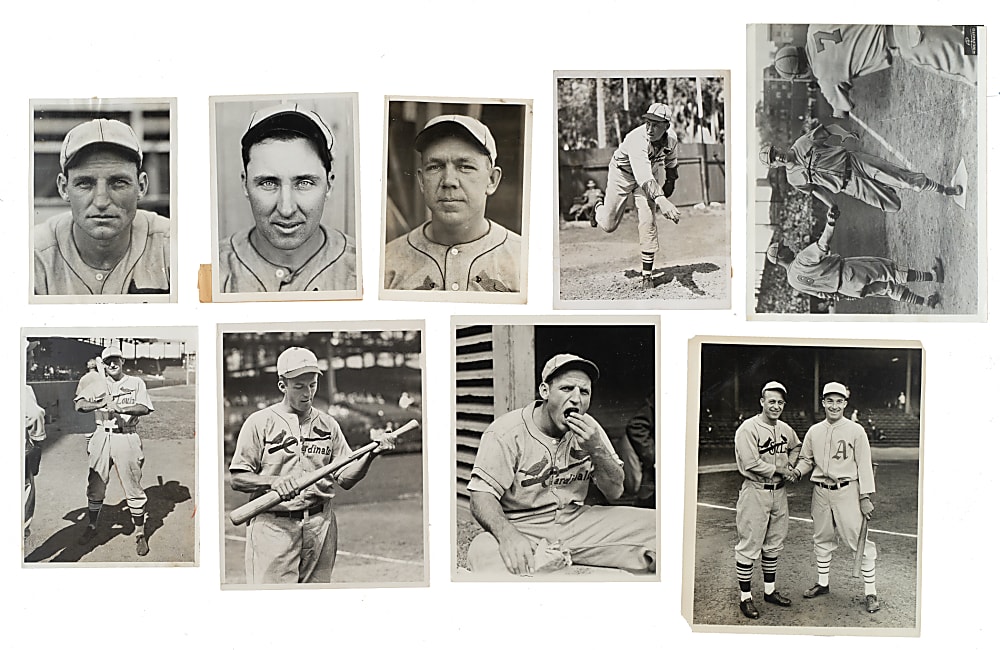 1920s and 1930s St. Louis Cardinals Vintage Photograph Collection (38) Including Frisch, Bottomley, Hafey, Mize, and Grimes