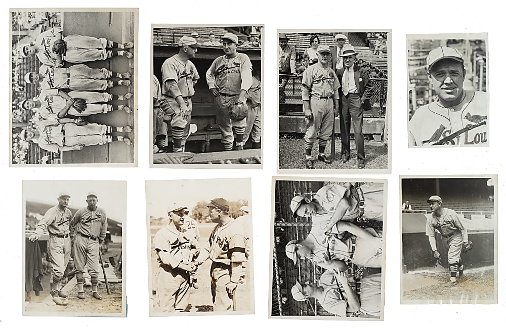 1920s and 1930s St. Louis Cardinals Vintage Photograph Collection (38) Including Frisch, Bottomley, Hafey, Mize, and Grimes