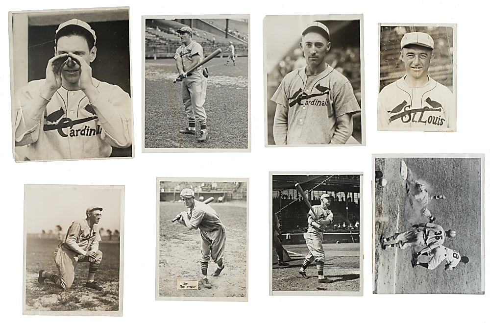 1920s and 1930s St. Louis Cardinals Vintage Photograph Collection (38) Including Frisch, Bottomley, Hafey, Mize, and Grimes