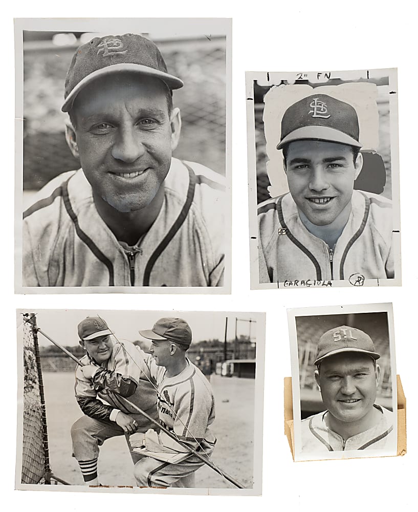 1940s St. Louis Cardinals Vintage Photograph Collection (18) Including Southworth, Mize, Slaughter, and Schoendienst