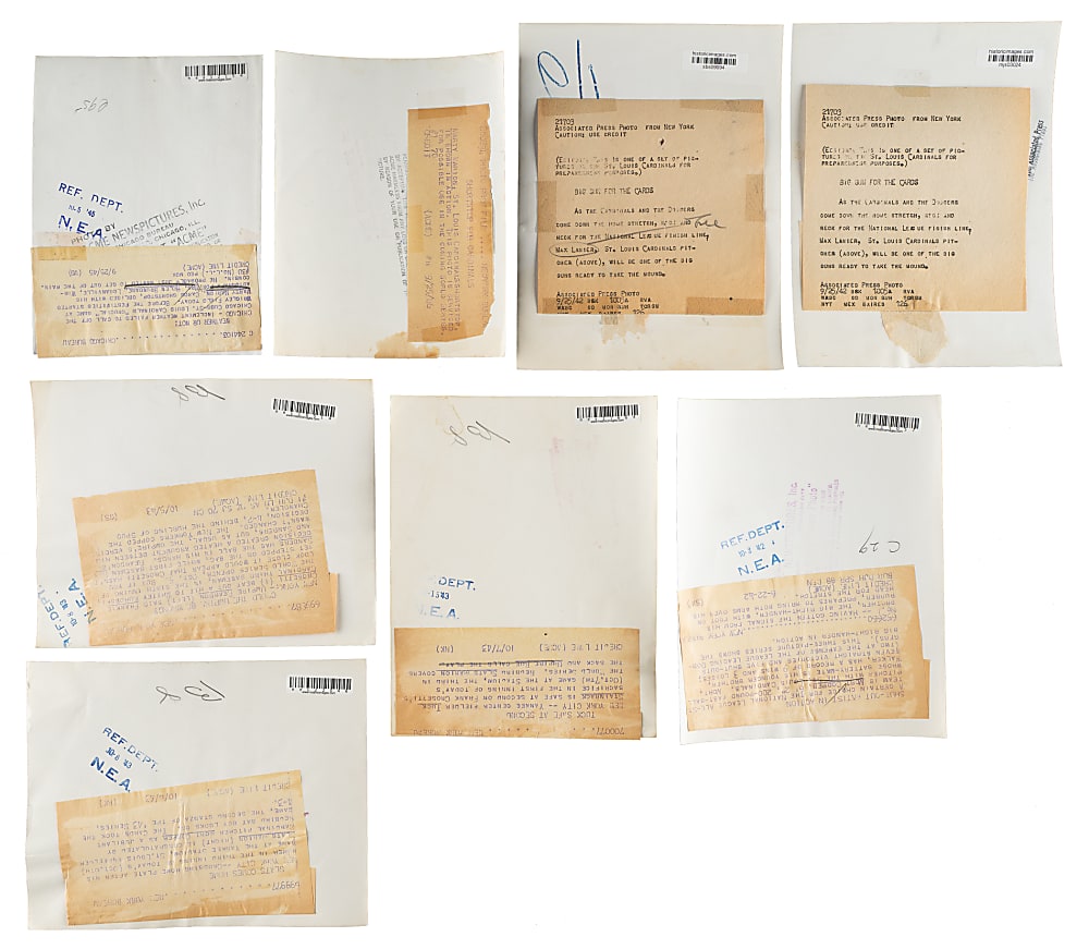 1940s St. Louis Cardinals Vintage Photograph Collection (18) Including Southworth, Mize, Slaughter, and Schoendienst