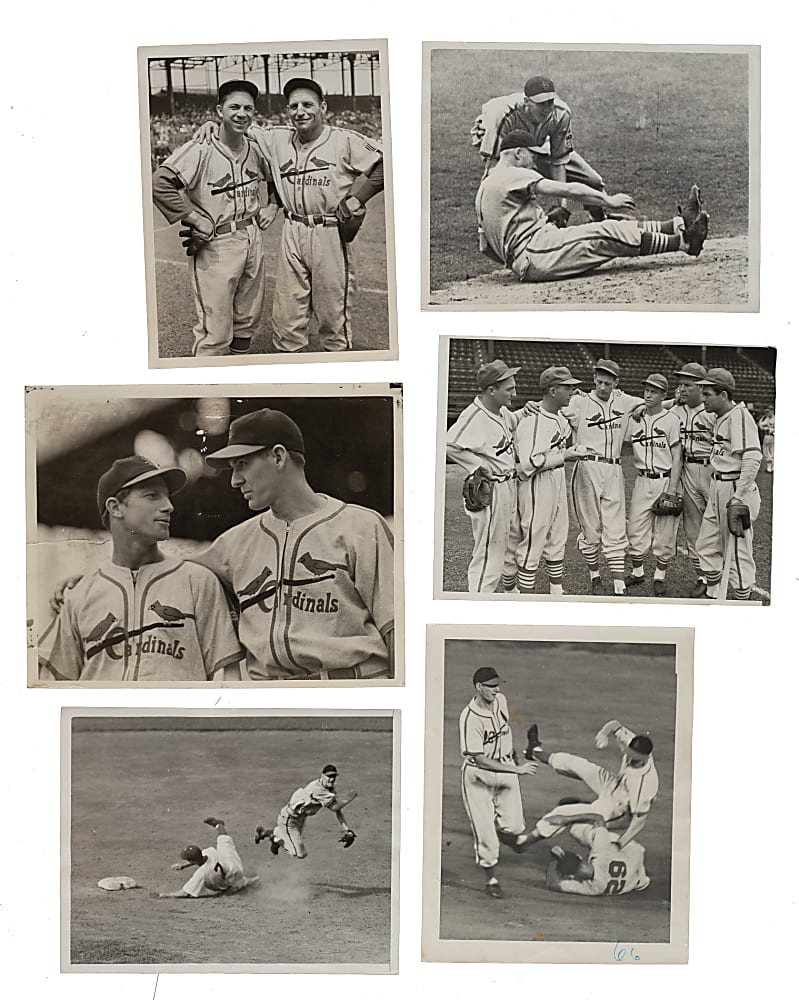 1940s St. Louis Cardinals Vintage Photograph Collection (18) Including Southworth, Mize, Slaughter, and Schoendienst