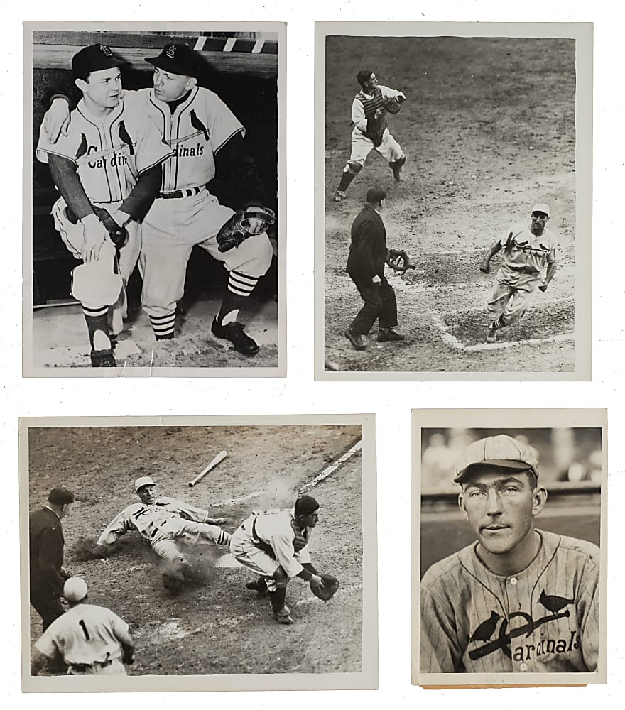 1920s to 1980s St. Louis Cardinals Vintage Photograph Collection (14) Including Maris, Hafey, Bottomley, and Medwick