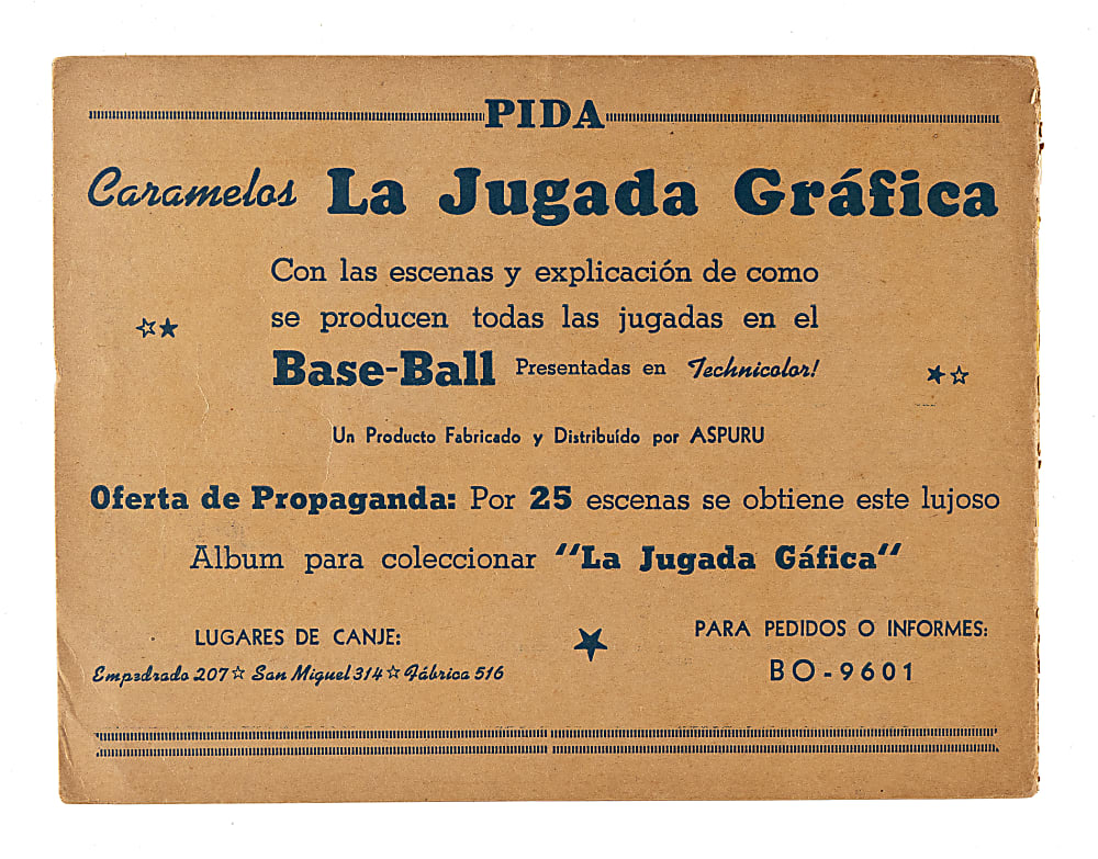 1943 La Ambrosia Amateur Cuban Baseball Card Collection (50) Plus Album