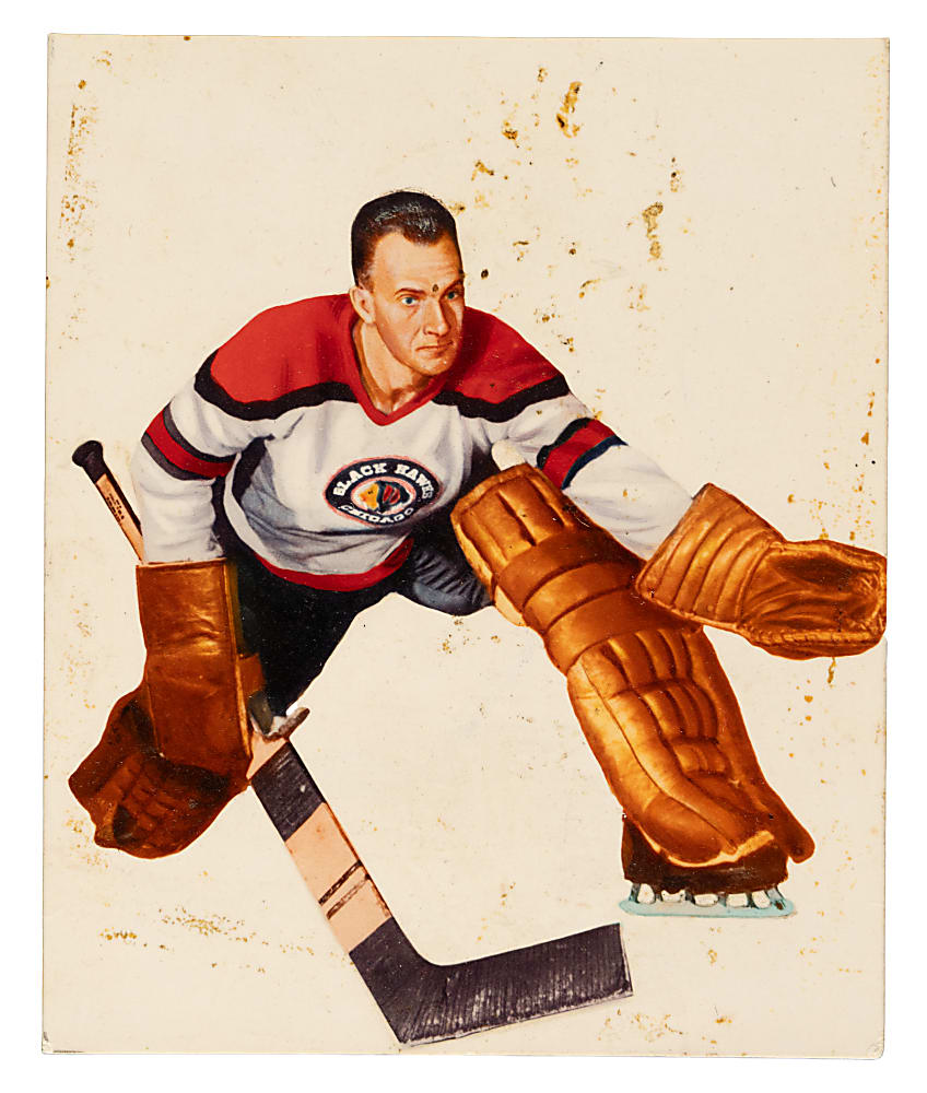 1954-1955 Topps Hockey #26 Al Rollins - Original Card Artwork