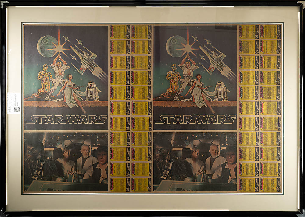 1977 Topps "Star Wars - Series 1" Uncut Sheet (132 cards) Including Two Complete Sets