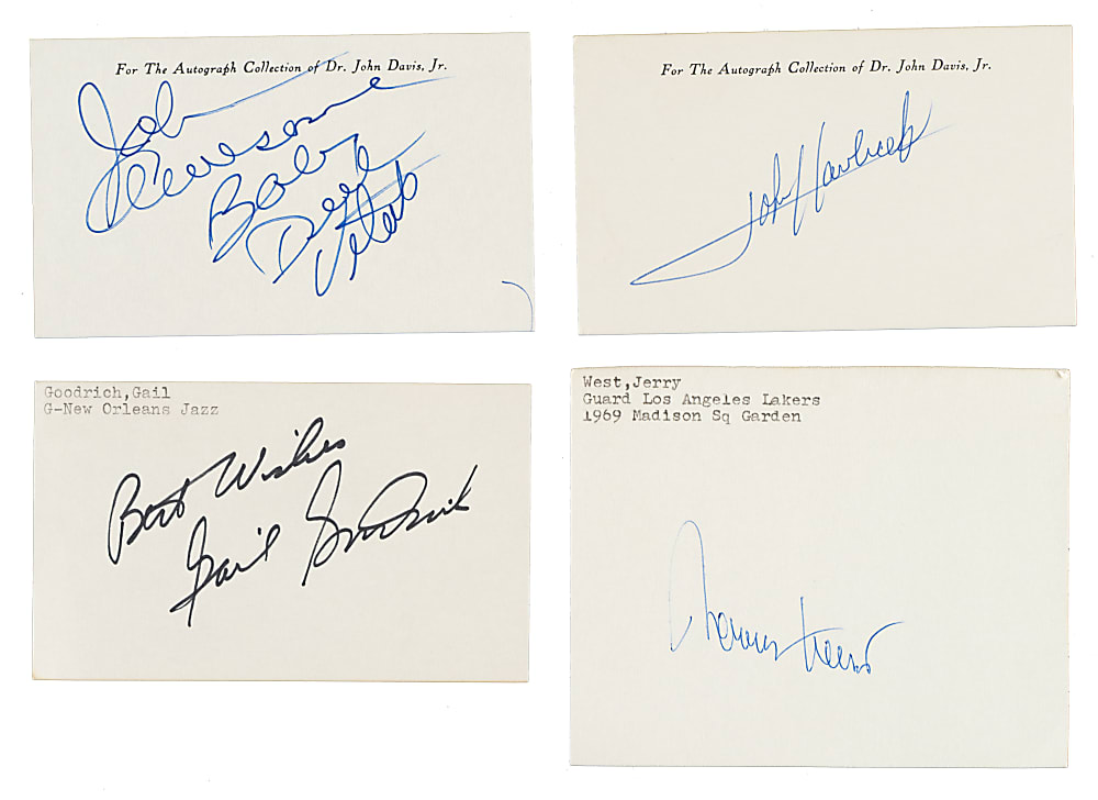 Basketball Signed Index and Postcard Collection (519) Including 100 Hall of Famers