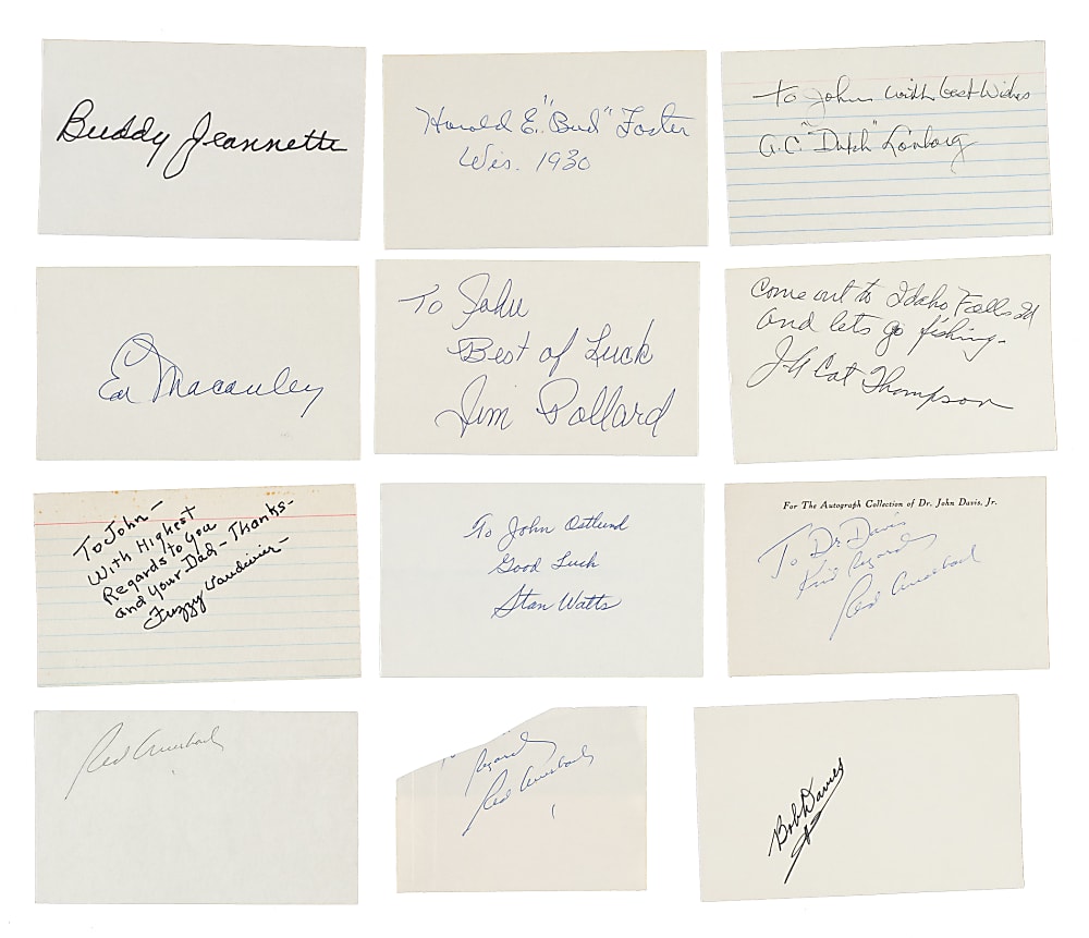 Basketball Signed Index and Postcard Collection (519) Including 100 Hall of Famers