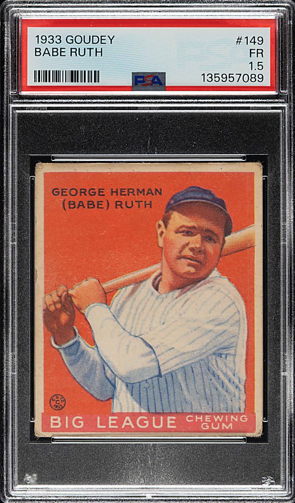 1933 R319 Goudey #149 Babe Ruth PSA FAIR 1.5