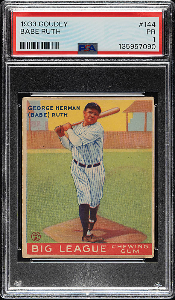 1933 R319 Goudey #144 Babe Ruth PSA POOR 1