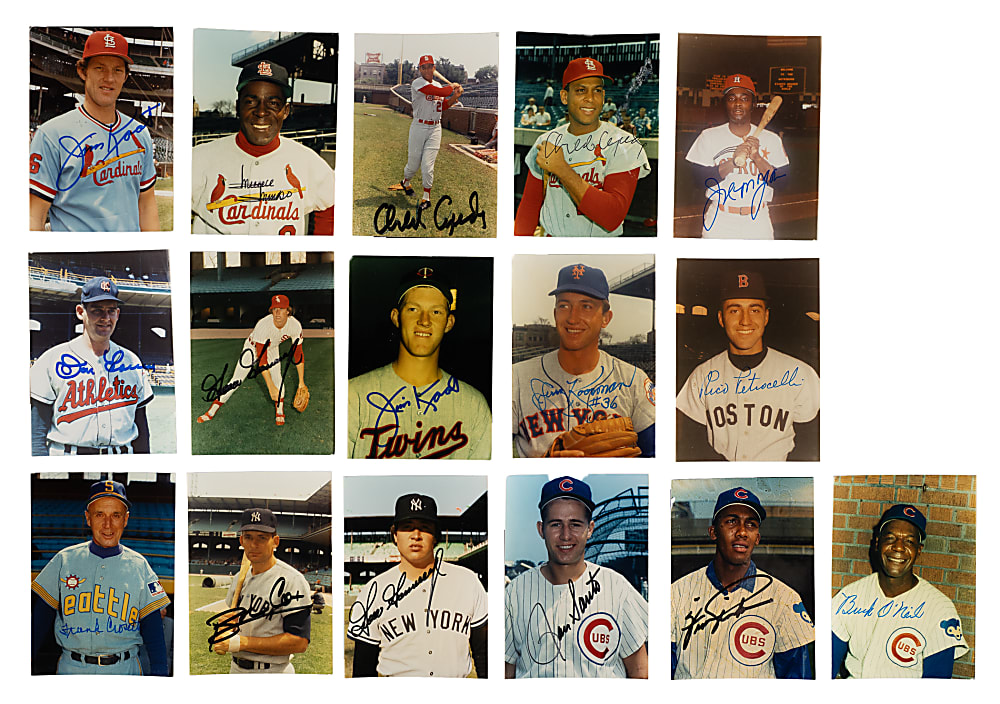Signed George Brace Photograph Collection (233) Including Kaline, Mathews, Hunter, and Cepeda