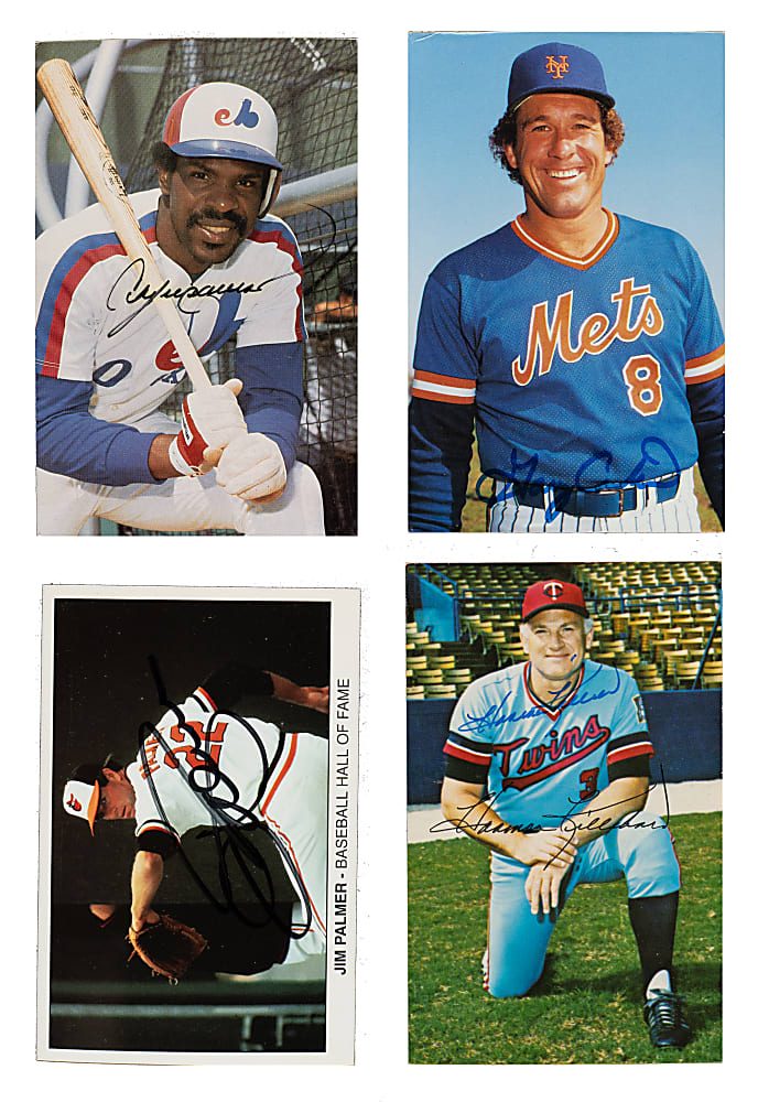 Signed 1970s and 1980s Team-Issue Postcard and Photograph Collection (89) Including 12 Hall of Famers