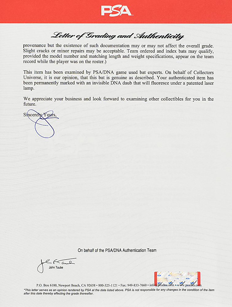 1978-1979 Ozzie Smith San Diego Padres Signed Game-Used Bat PSA/DNA GU 9.5 - Rookie Era!