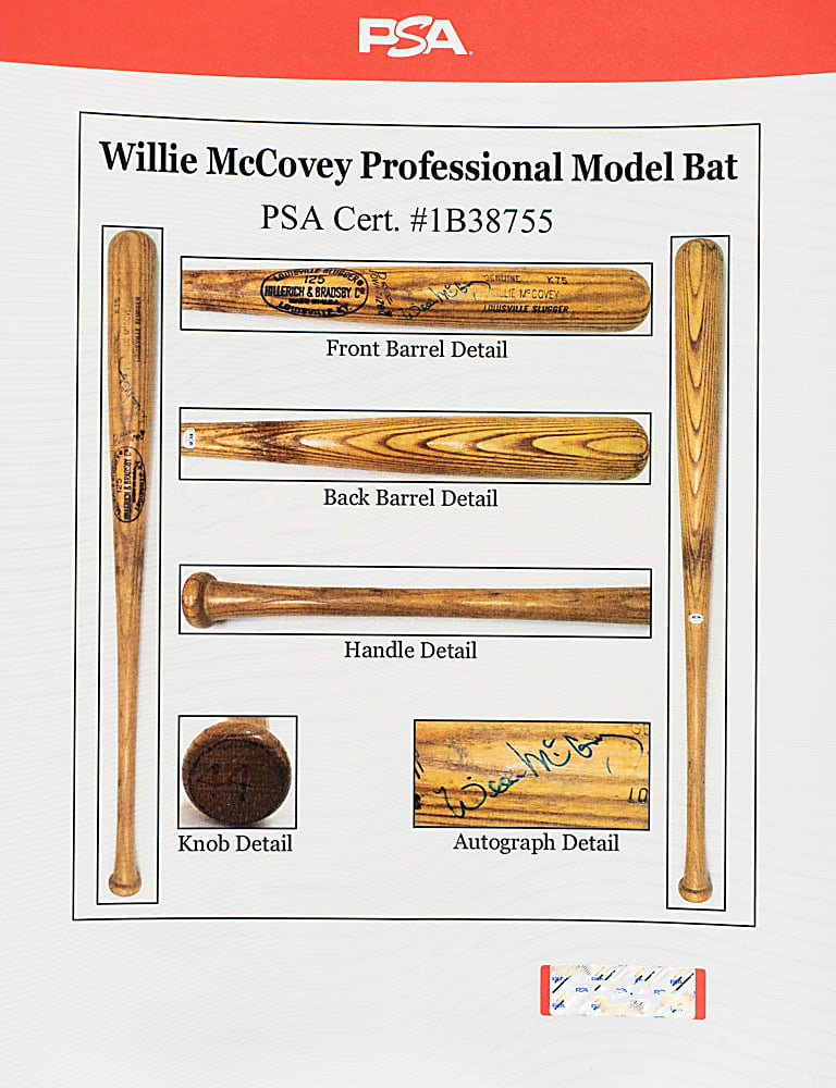 1977-1978 Willie McCovey San Francisco Giants Signed Game-Used Bat PSA/DNA GU 9.5