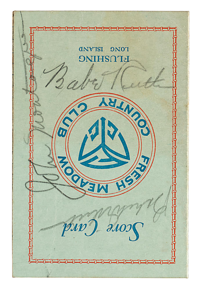 1937 Babe Ruth and Babe Didrikson Signed Golf Scorecard - JSA