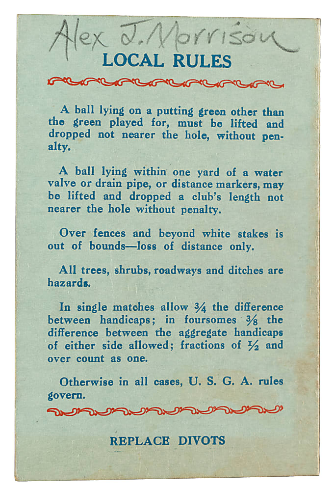 1937 Babe Ruth and Babe Didrikson Signed Golf Scorecard - JSA