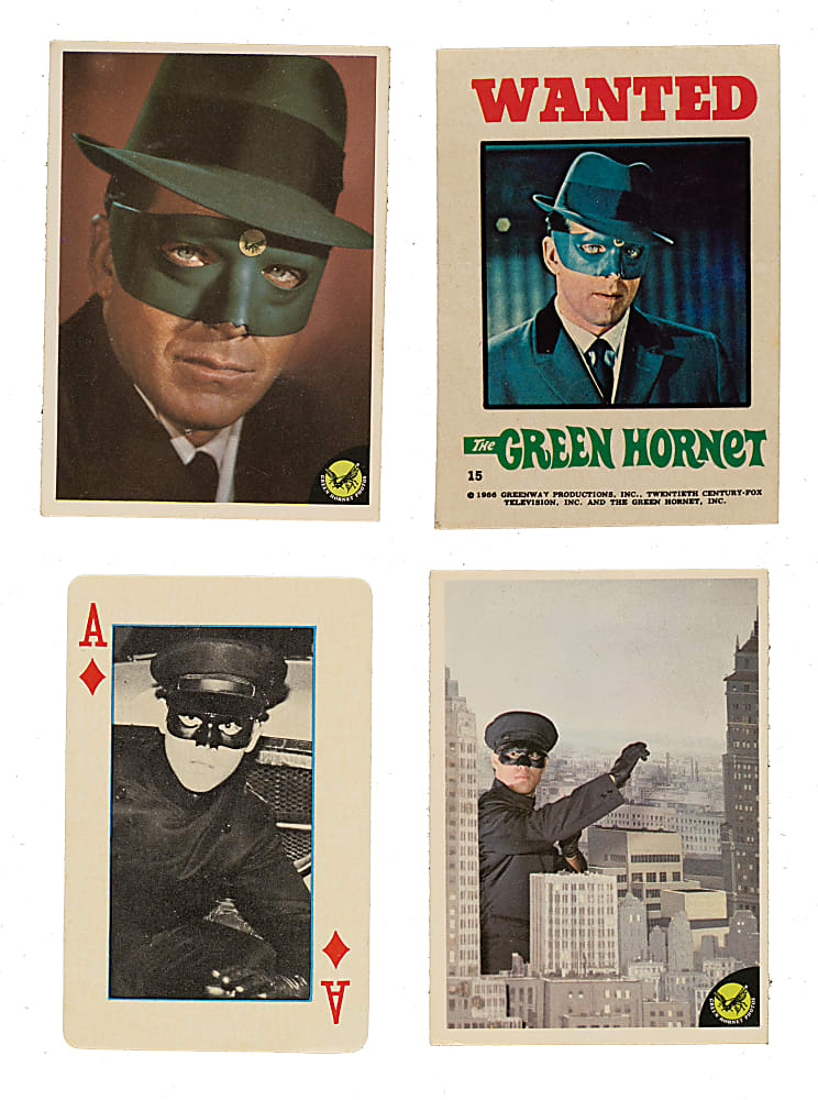 1966 Donruss, Topps, and Ed-U-Cards "Green Hornet" Complete Set Trio (3 Sets, 142 Cards) Plus Two Wrappers