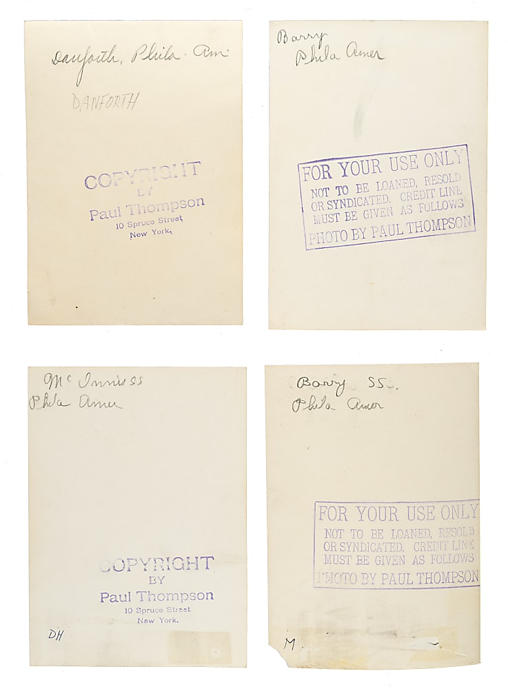 Circa 1911 Philadelphia Athletics Original Paul Thompson Agency Photograph Collection (4)