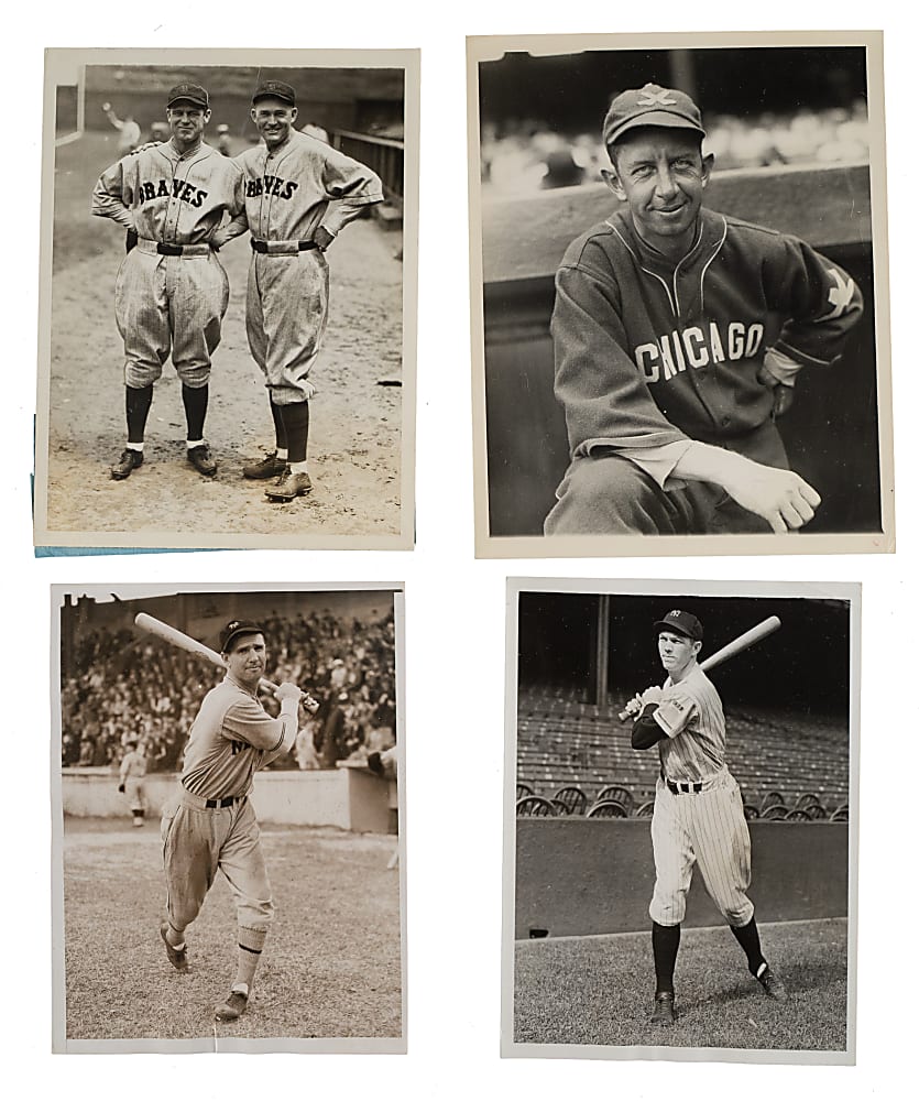 1920s to 1940s Vintage Hall of Fame Photograph Collection (20) Including Cochrane, Collins, Dickey, Gehringer, Hornsby, and Sisler
