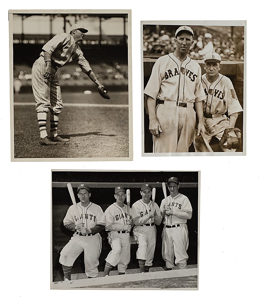 1920s to 1940s Vintage Hall of Fame Photograph Collection (20) Including Cochrane, Collins, Dickey, Gehringer, Hornsby, and Sisler