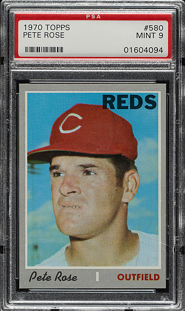 1970 Topps #580 Pete Rose PSA MINT 9