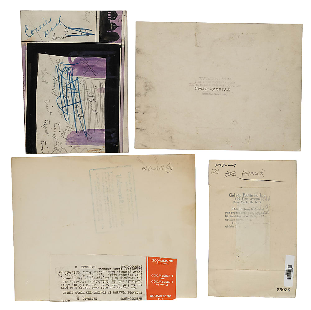 1910s to 1940s Philadelphia Athletics Vintage Photograph Collection (34) Including Baker, Collins, Foxx, Mack, and Plank