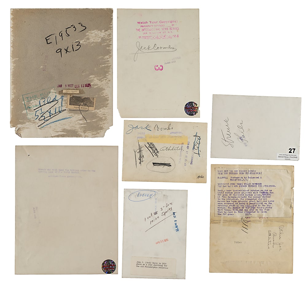 1910s to 1940s Philadelphia Athletics Vintage Photograph Collection (34) Including Baker, Collins, Foxx, Mack, and Plank