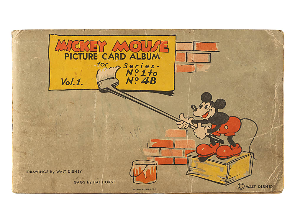1935 R89 Gum, Inc. "Mickey Mouse" Bubble Gum Collection (33) in Original Display Album