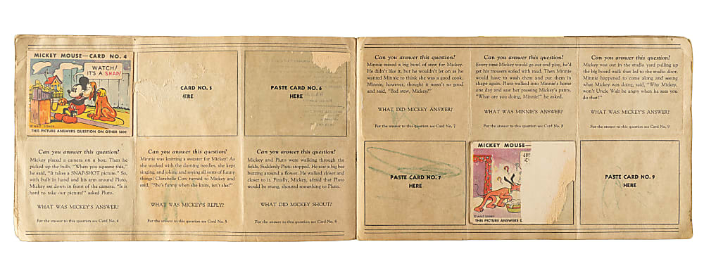 1935 R89 Gum, Inc. "Mickey Mouse" Bubble Gum Collection (33) in Original Display Album