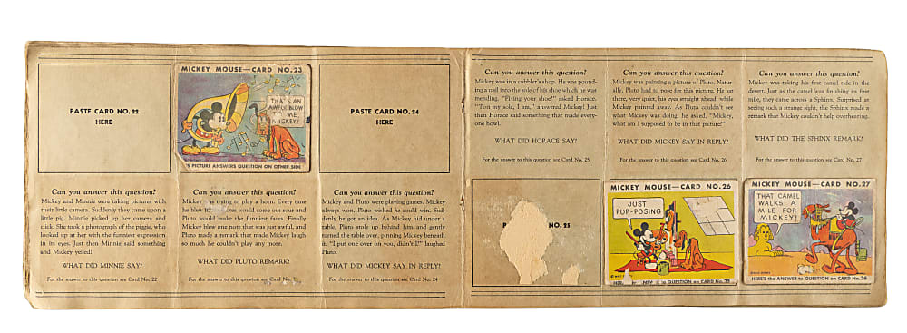 1935 R89 Gum, Inc. "Mickey Mouse" Bubble Gum Collection (33) in Original Display Album