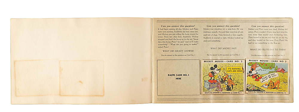 1935 R89 Gum, Inc. "Mickey Mouse" Bubble Gum Collection (11) in Original Display Album