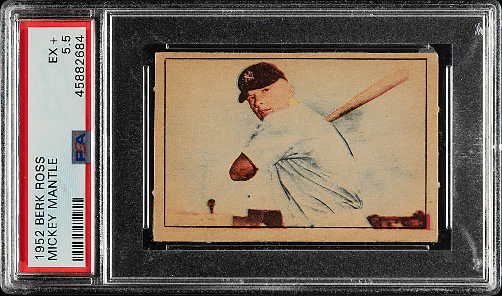 1952 Berk Ross Mickey Mantle PSA EX+ 5.5