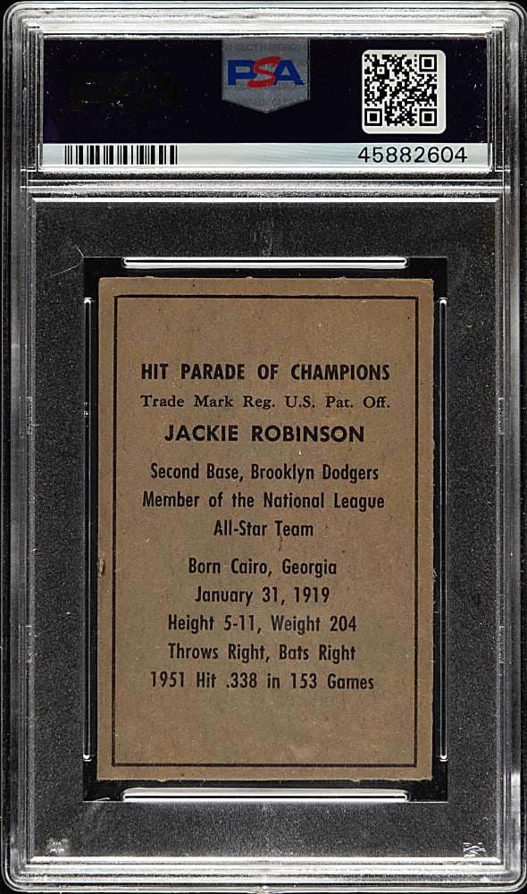 1952 Berk Ross Jackie Robinson PSA EX 5
