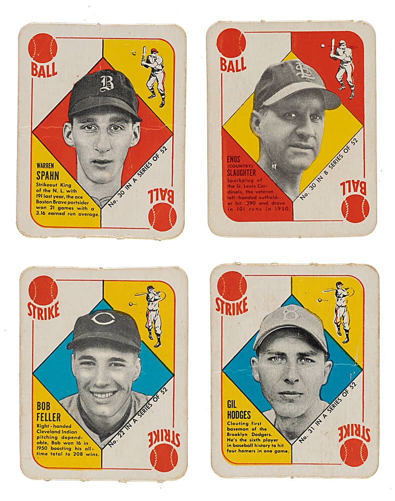 1951 Topps Blue and Red Backs Complete and Near-Complete Set Pair (2 Sets, 102 Cards)