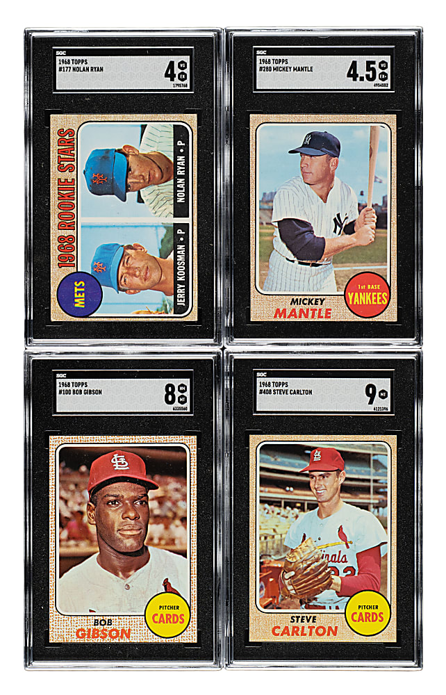 1968 Topps Near-Complete Set (595/598) Including Mickey Mantle and Nolan Ryan Rookie