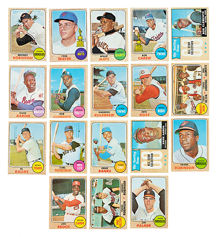 1968 Topps Near-Complete Set (595/598) Including Mickey Mantle and Nolan Ryan Rookie