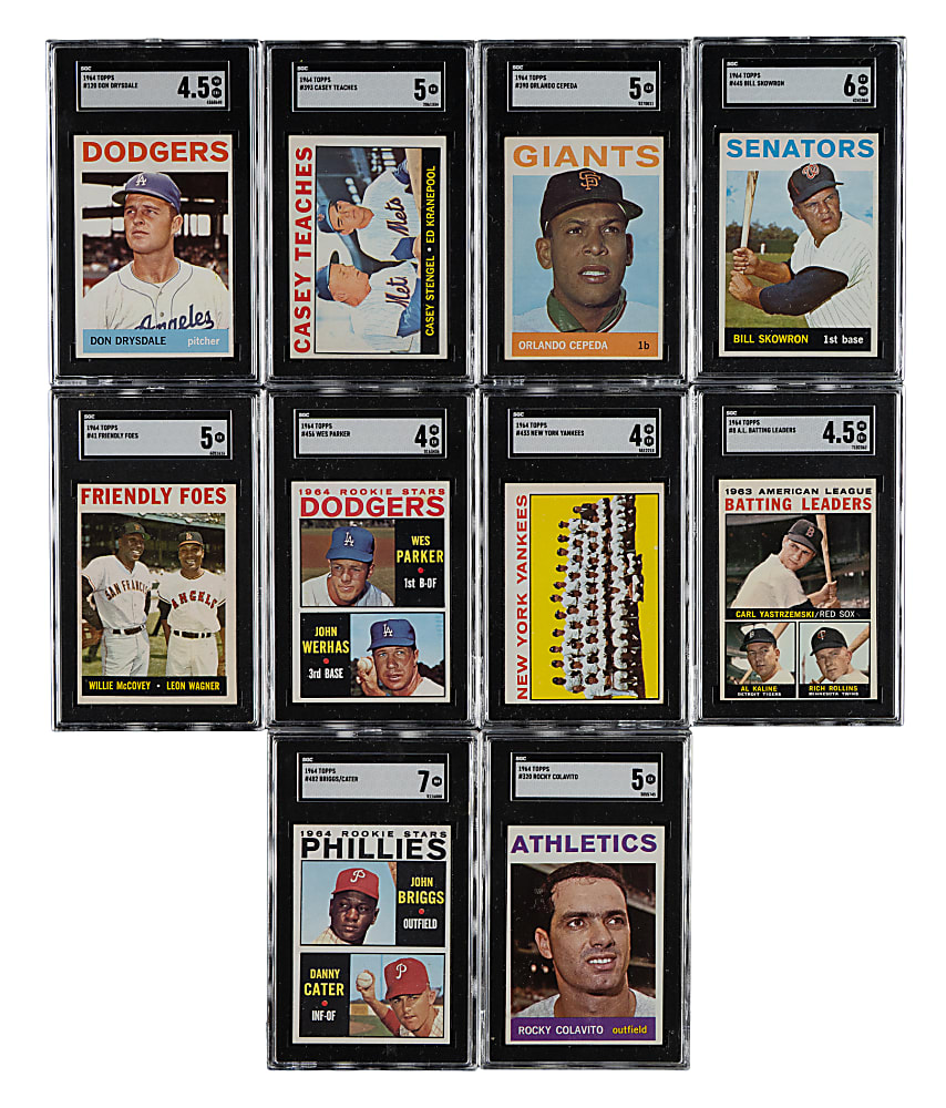 1964 Topps Near-Complete Set (552/587) Including #50 Mickey Mantle