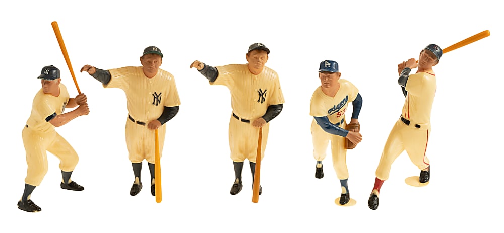 1958-1963 Hartland Statue Collection (5) Including Mickey Mantle, Ted Williams, and Babe Ruth