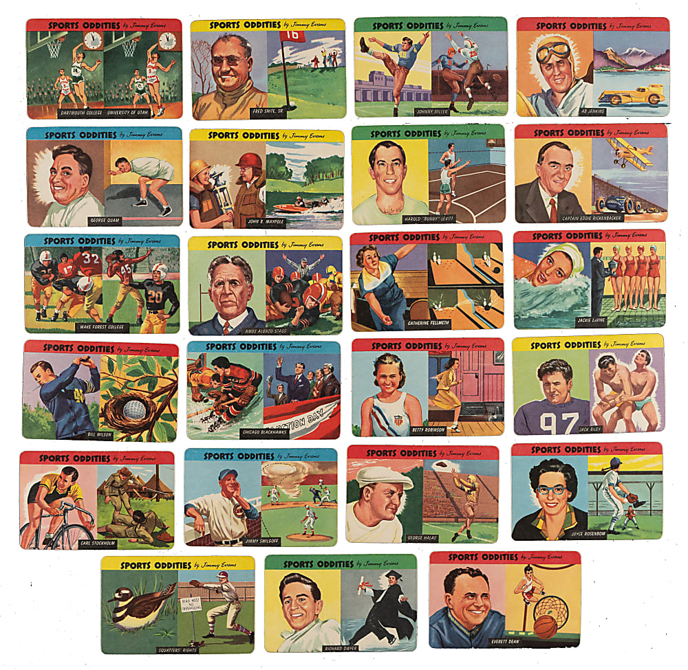 1954 Quaker Oats "Sports Oddities" Complete Set (27)