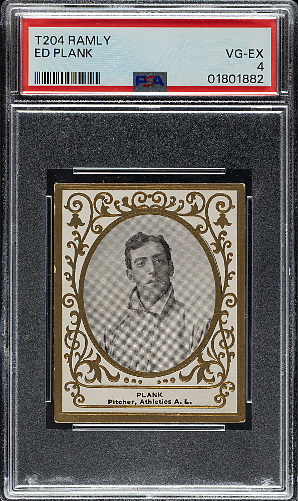1909 T204 Ramly Tobacco Eddie Plank PSA VG-EX 4