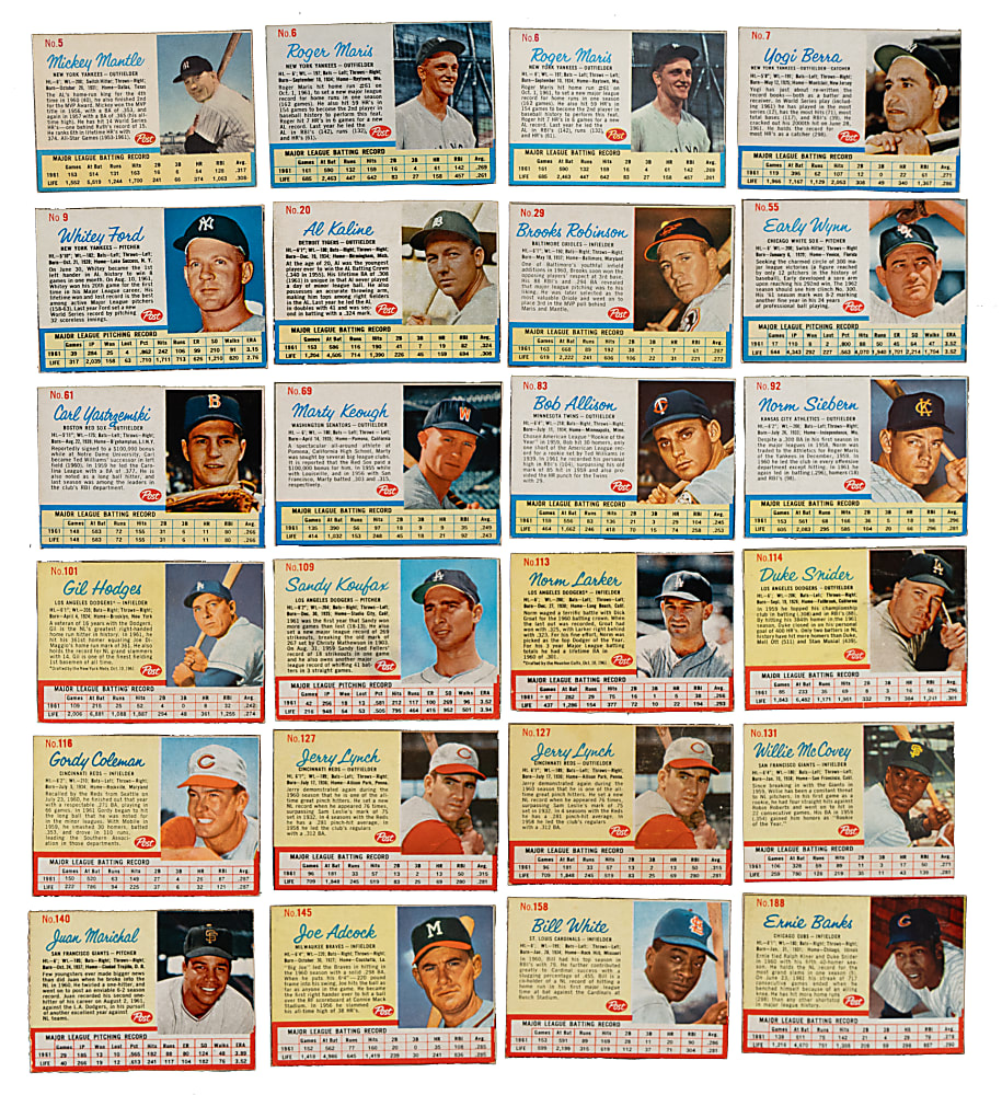 1962 Post Cereal Complete Set (200)