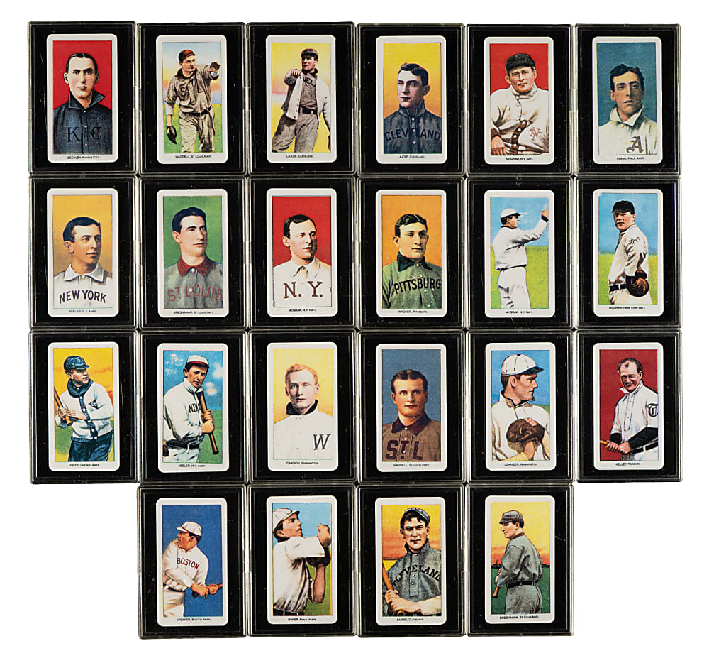 1995 R&N China Co. T206 Porcelain Complete Hall of Fame Box Set (22) Including Wagner, Plank, Johnson, and Mathewson
