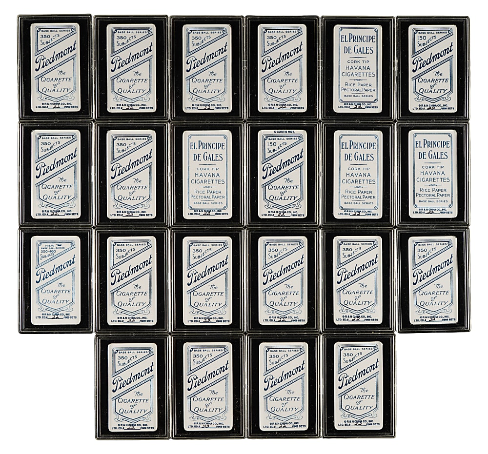 1995 R&N China Co. T206 Porcelain Complete Hall of Fame Box Set (22) Including Wagner, Plank, Johnson, and Mathewson