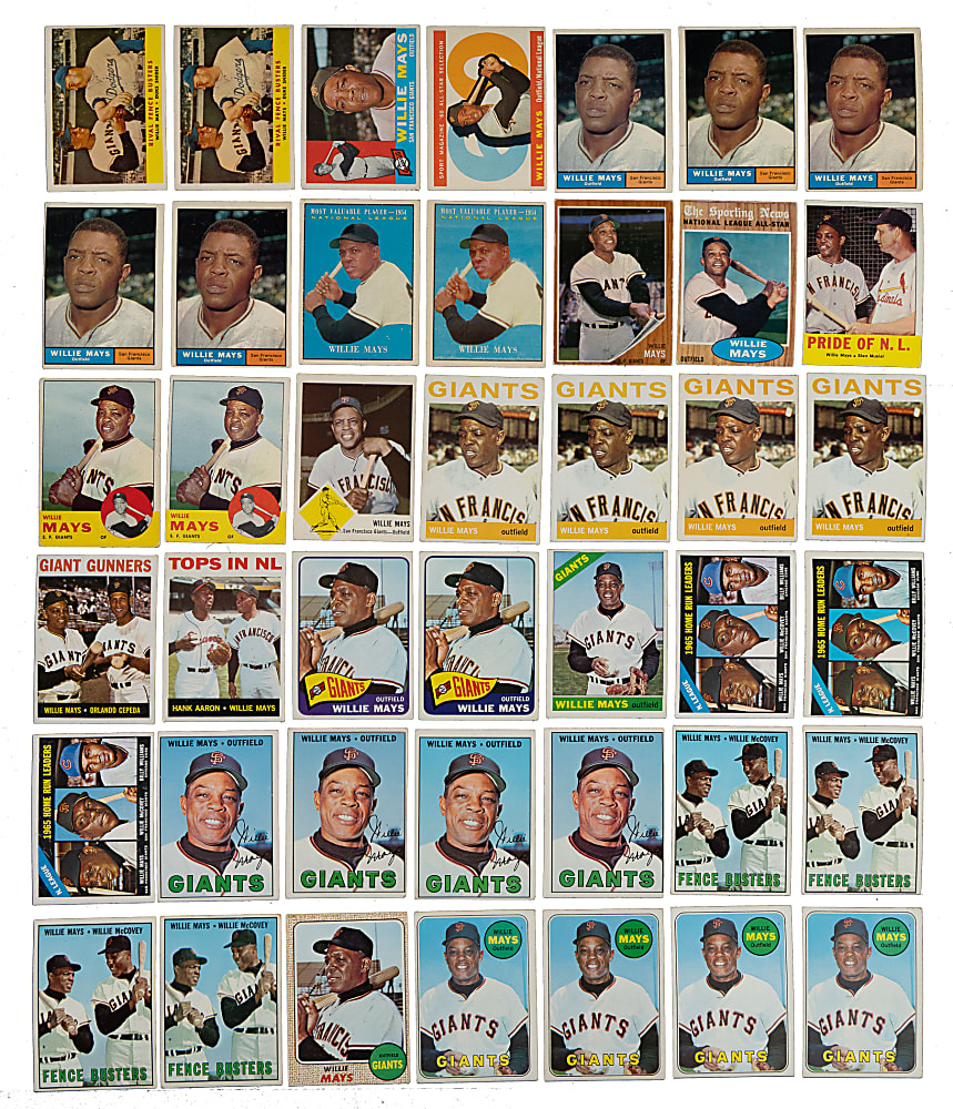 1958 to 1969 Topps and Fleer Willie Mays Collection (46)