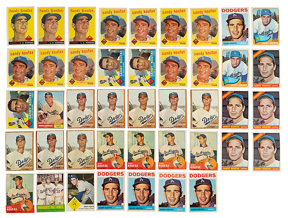 1958 to 1966 Topps and Fleer Sandy Koufax Collection (47)