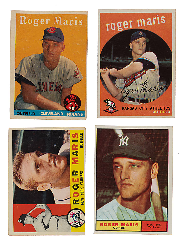 1958 to 1968 Topps Roger Maris Collection (68) Including Rookie Card