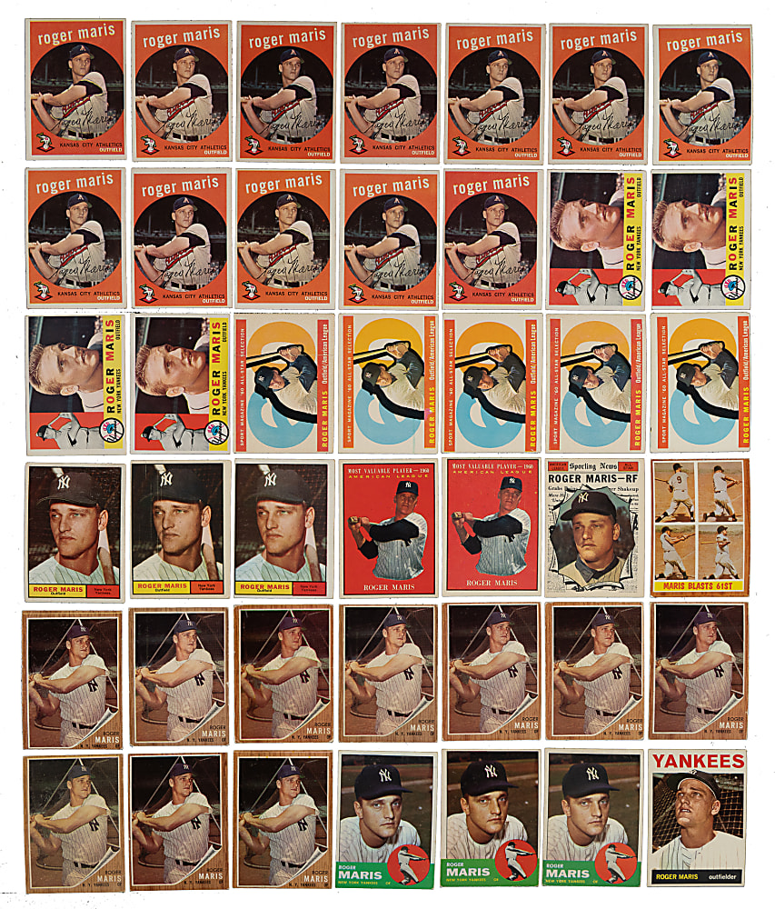 1958 to 1968 Topps Roger Maris Collection (68) Including Rookie Card