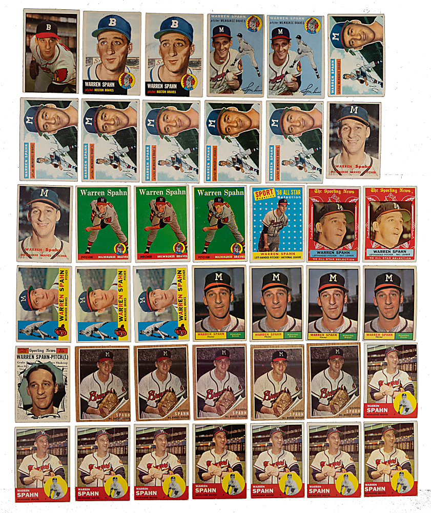 1952 to 1963 Topps Warren Spahn Collection (44)