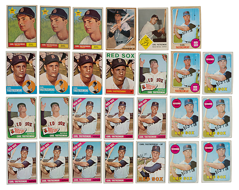 1961 to 1969 Topps and Fleer Carl Yastrzemski Collection (31)